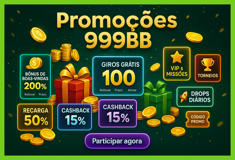 O bônus promocional 999BB é uma ótima maneira de começar sua aventura